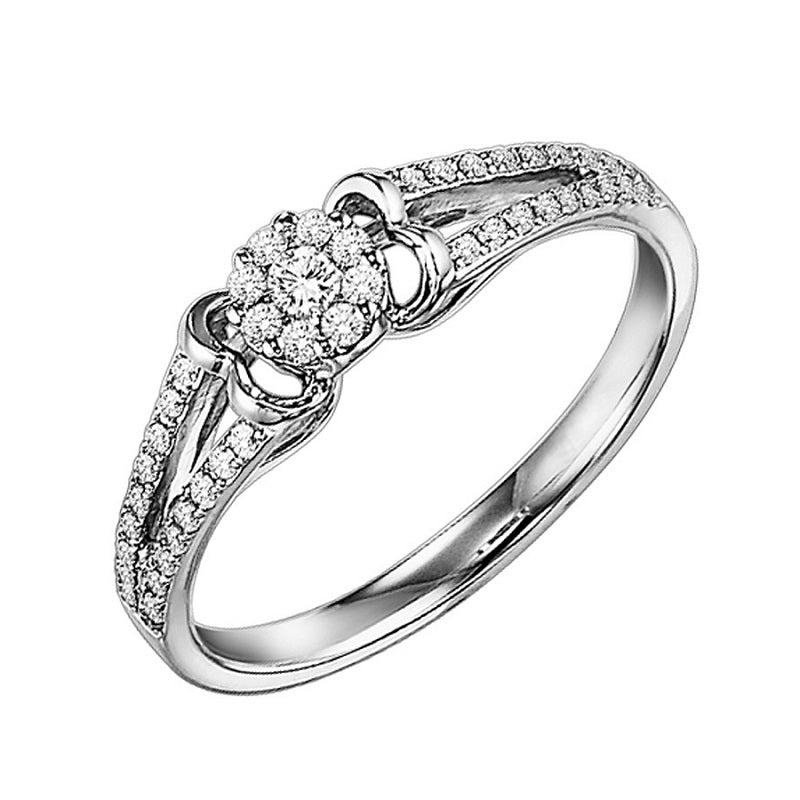 Round Halo Split Shank Engagement Ring - Michael E. Minden Diamond Jewelers