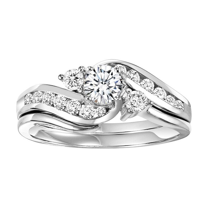 Round Unique Wrapped Engagement Ring - Michael E. Minden Diamond Jewelers