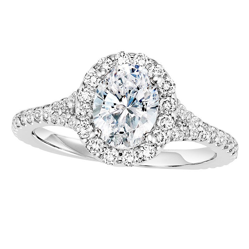 Oval Halo Engagement Ring - Michael E. Minden Diamond Jewelers