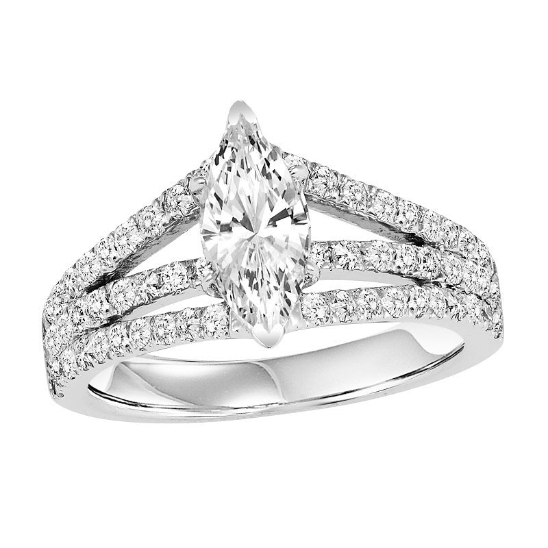 Marquise Three-Row Engagement Ring - Michael E. Minden Diamond Jewelers