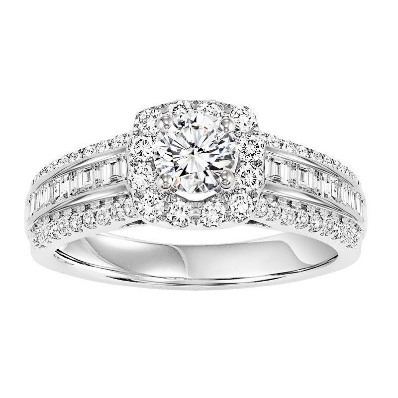 Round Halo Intricate Detail Engagement Ring - Michael E. Minden Diamond Jewelers