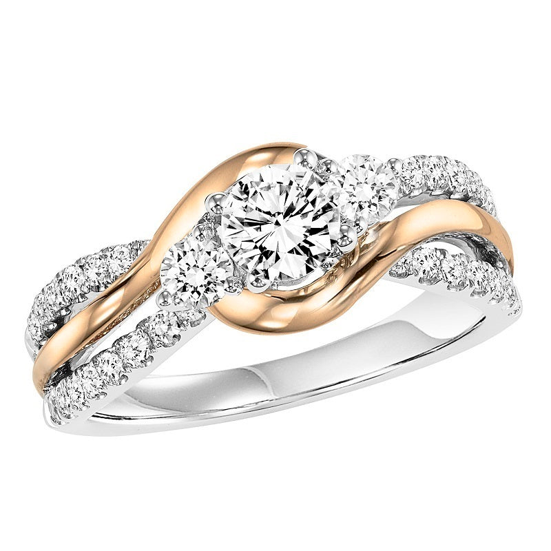 Two-Tone Weaved Engagement Ring - Michael E. Minden Diamond Jewelers