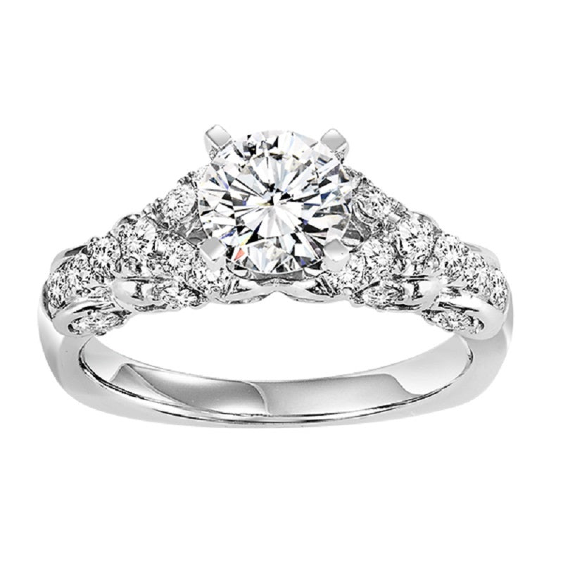 Round Twisted Diamond Engagement Ring - Michael E. Minden Diamond Jewelers