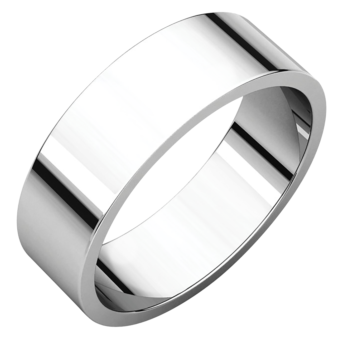 Flat Men's Wedding Ring - Michael E. Minden Diamond Jewelers