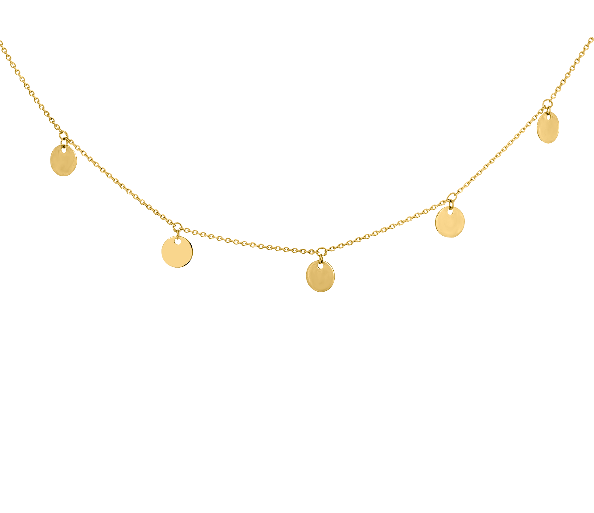 Multi Dangle Disc Necklace - Michael E. Minden Diamond Jewelers