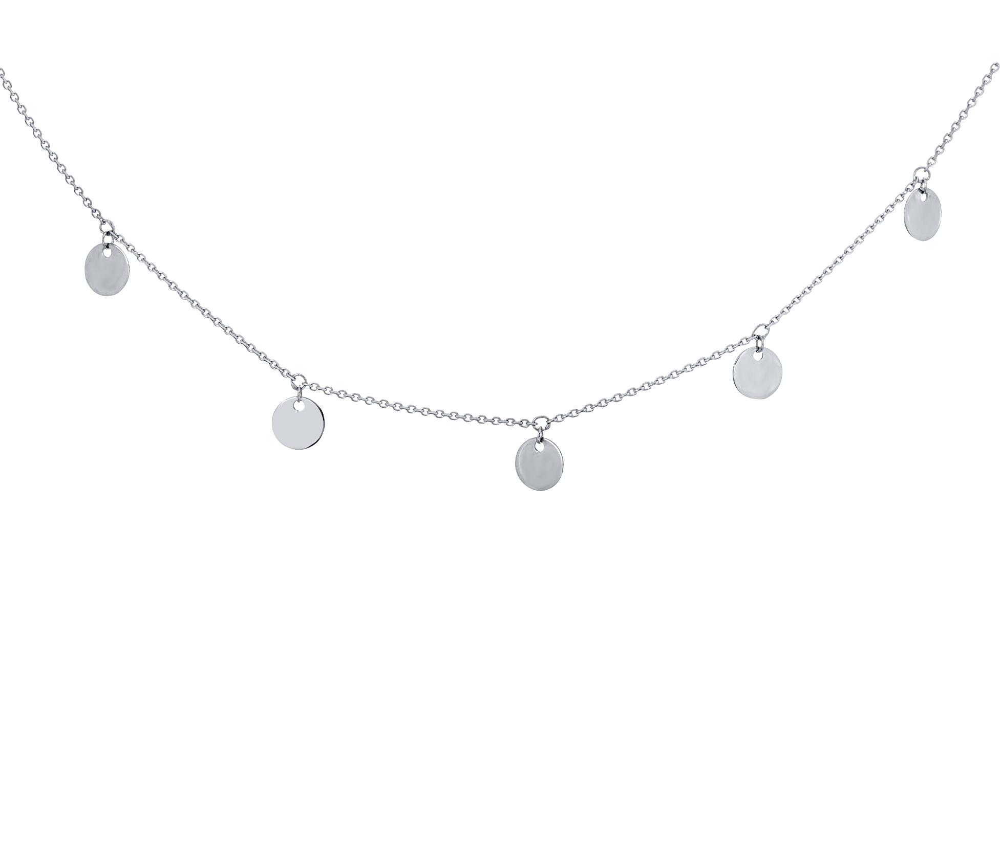 Multi Dangle Disc Necklace - Michael E. Minden Diamond Jewelers