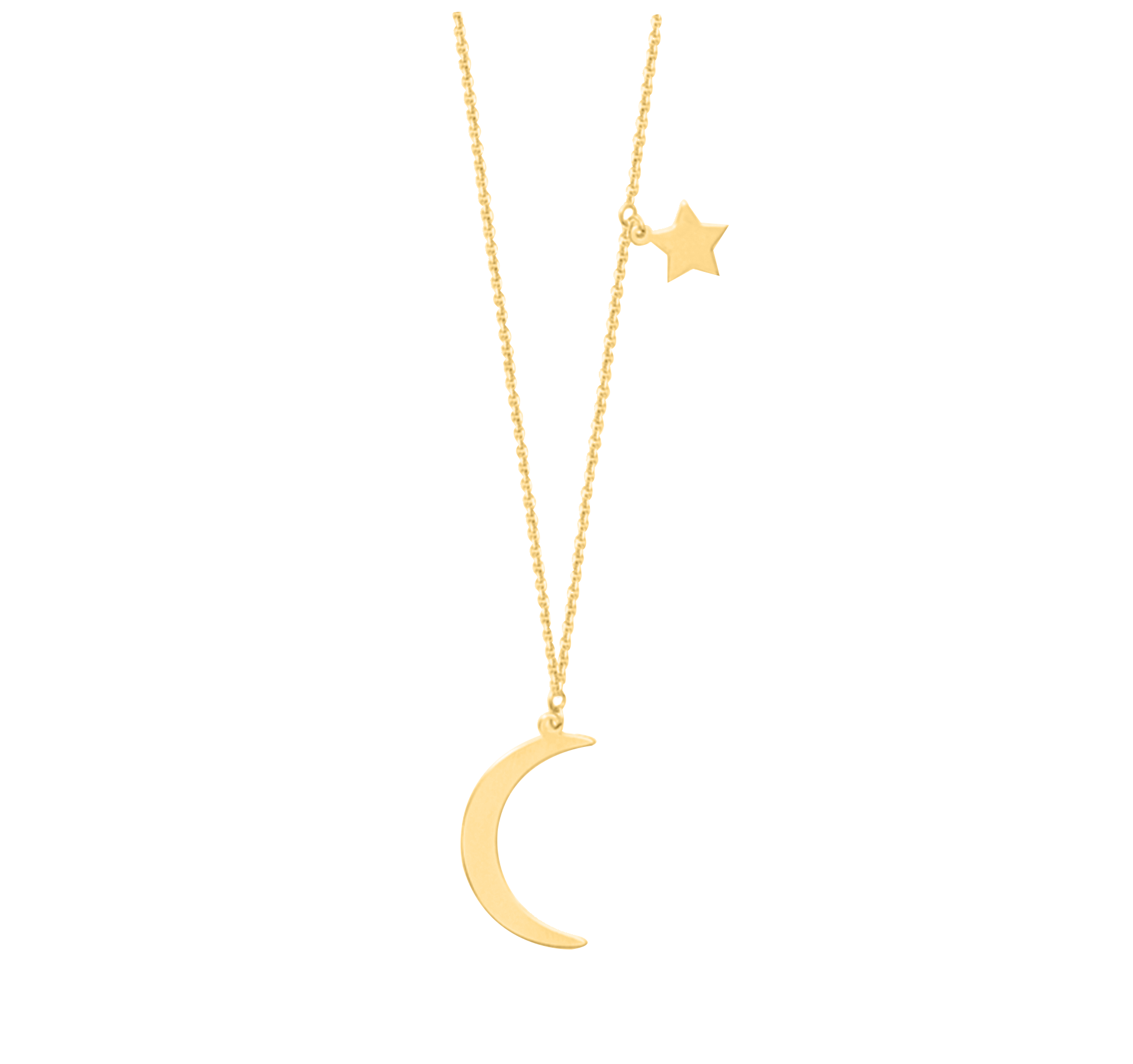 Moon & Star Dangle Necklace - Michael E. Minden Diamond Jewelers