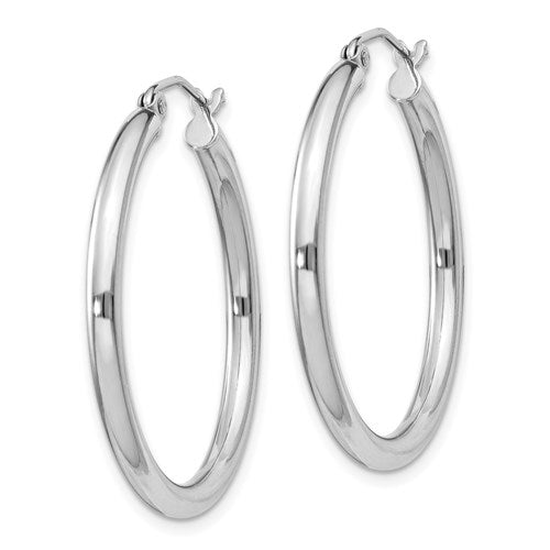 Classic Sterling Silver Hoops (2.5mm Thickness) - Michael E. Minden Diamond Jewelers