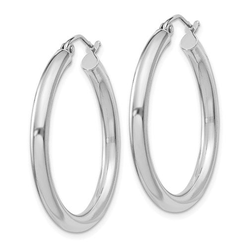 Classic Sterling Silver Hoops (3mm Thickness) - Michael E. Minden Diamond Jewelers