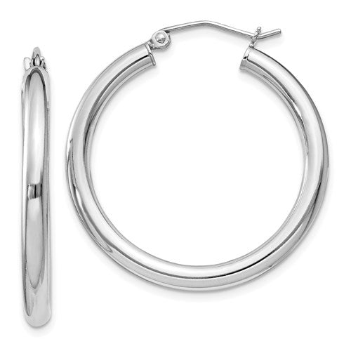 Classic Sterling Silver Hoops (3mm Thickness) - Michael E. Minden Diamond Jewelers