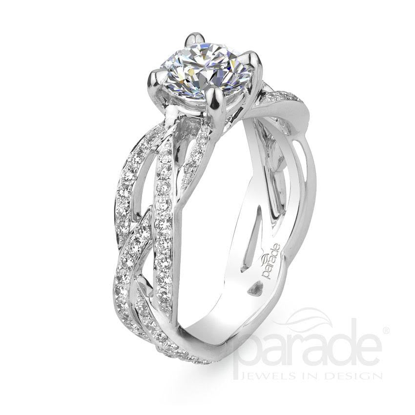 Braided Diamond Engagement Ring - Michael E. Minden Diamond Jewelers